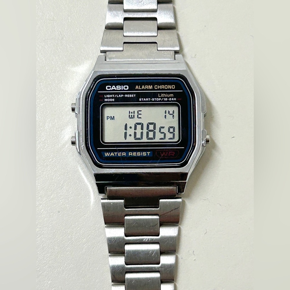 Vtg Casio A158W Stainless Steel Water Resistant Digital Watch - Picture 13 of 16